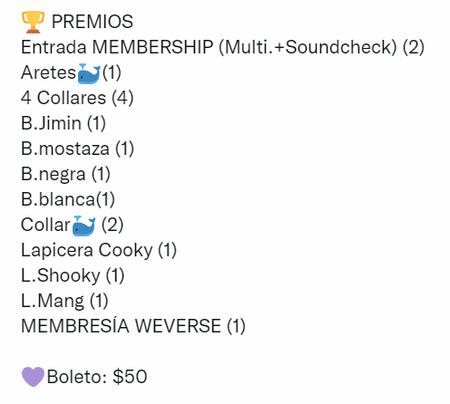 PREMIOS Y BOLETOS